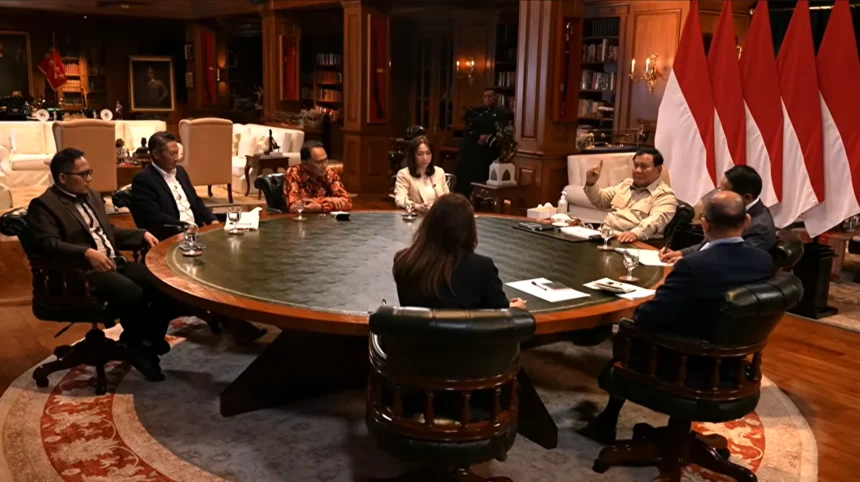 Presiden Prabowo mengadakan pertemuan dengan beberapa tokoh di Hambalang, Selasa, 17 Maret 2026