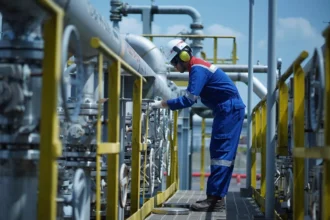 Ilustrasi perwira PT Pertamina EP (PEP) Zona 4. (Sumber: Dok. Pertamina EP)