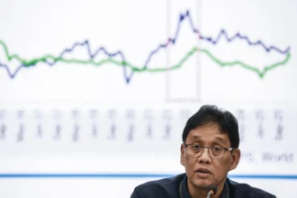 Menteri Keuangan Purbaya Yudhi Sadewa menyampaikan paparan saat konferensi pers APBN KiTa edisi Maret 2026 di Jakarta