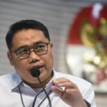 Deputi Penindakan dan Eksekusi KPK Asep Guntur Rahayu memberikan keterangan dalam konferensi pers penetapan tersangka baru dalam pengembangan kasus dugaan korupsi kuota haji dalam penyelenggaraan ibadah haji tahun 2023-2024 di Gedung Merah Putih KPK, Jakarta