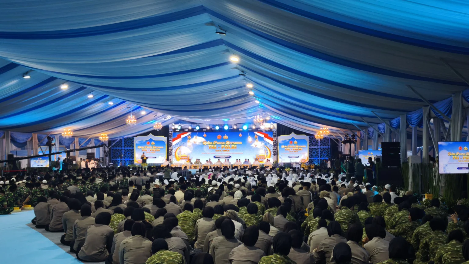 Acara Buka Puasa Bersama TNI-Polri 2026, Kapolri Jenderal Listyo Sigit Prabowo tegaskan sinergitas aparat, Rabu, 11 Maret 2026, di Lapangan Bhayangkara, Jakarta.