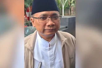 Eks Menag Yaqut tiba di KPK. (Sumber: owrite/rahmat baihaqi)