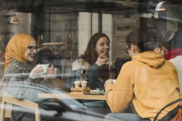 Ilustrasi cafe yang nyaman