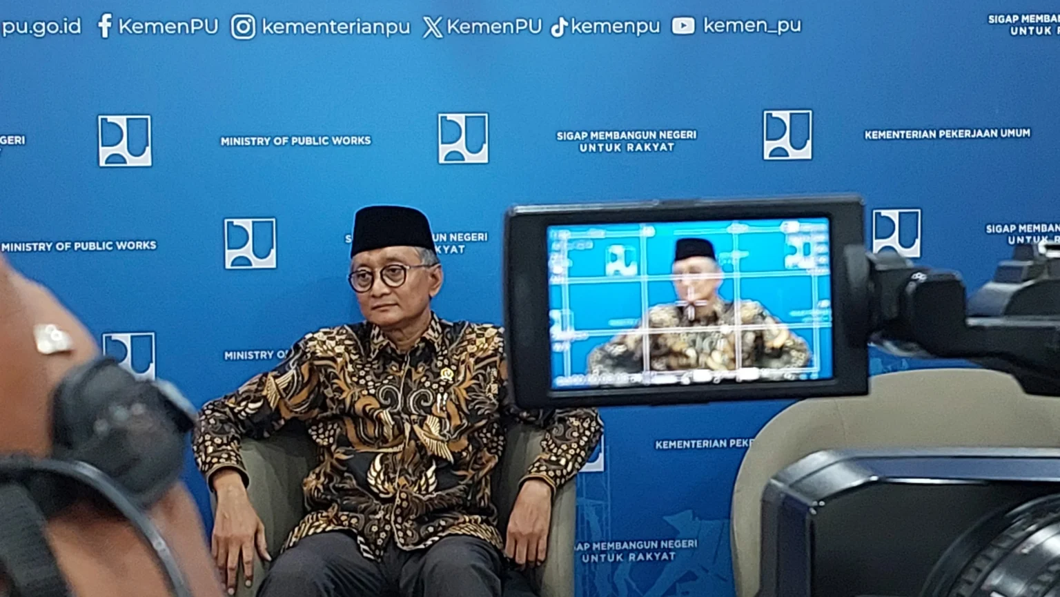 Menteri Pekerjaan Umum Dody Hanggodo di Kantor Kementerian PU.