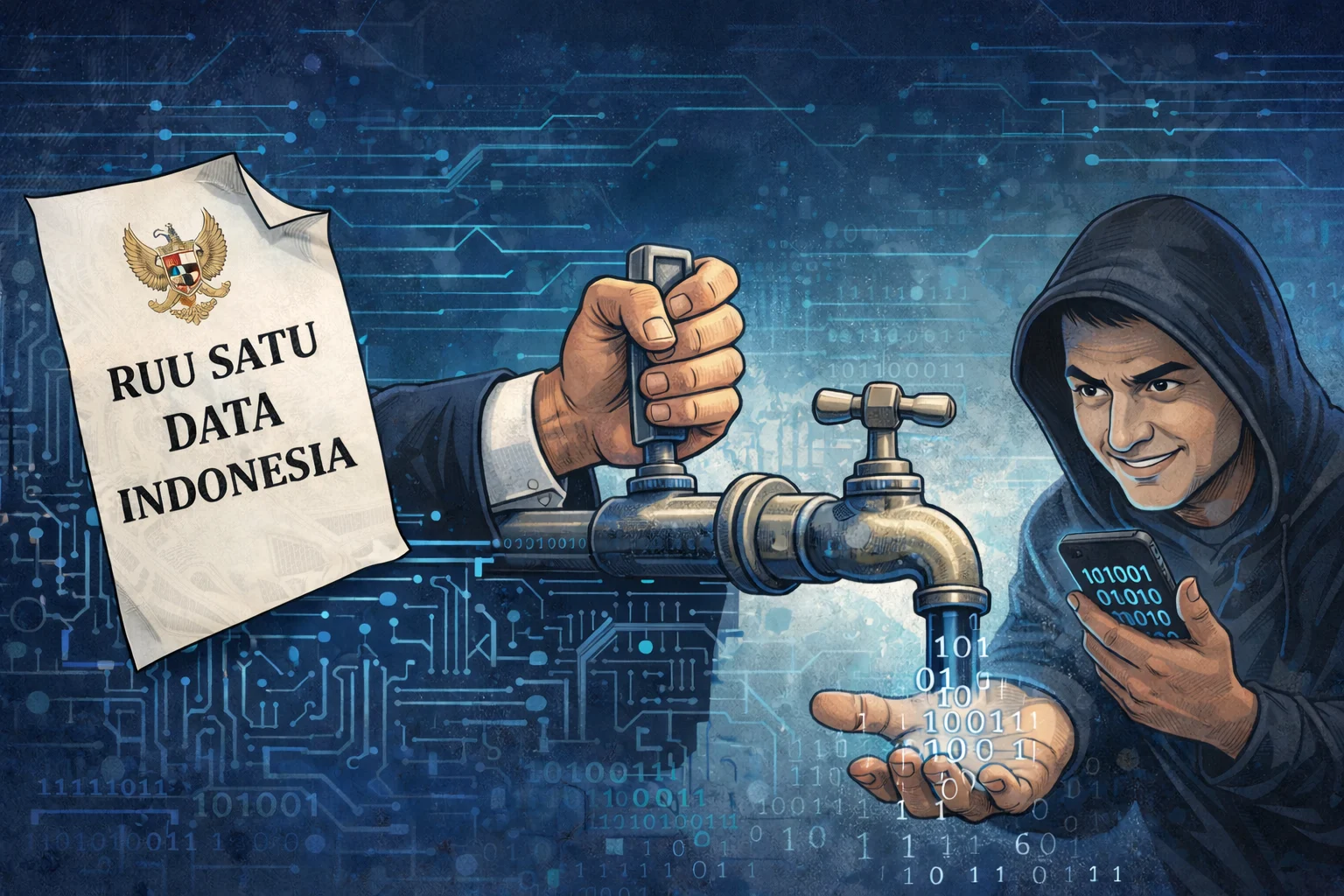 Gambar ilustrasi tentang RUU Satu Data indonesia, dan potensi kebocoran data