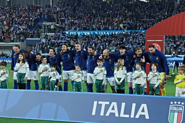 Timnas Italia saat bermain di babak Play off Piala Dunia 2026