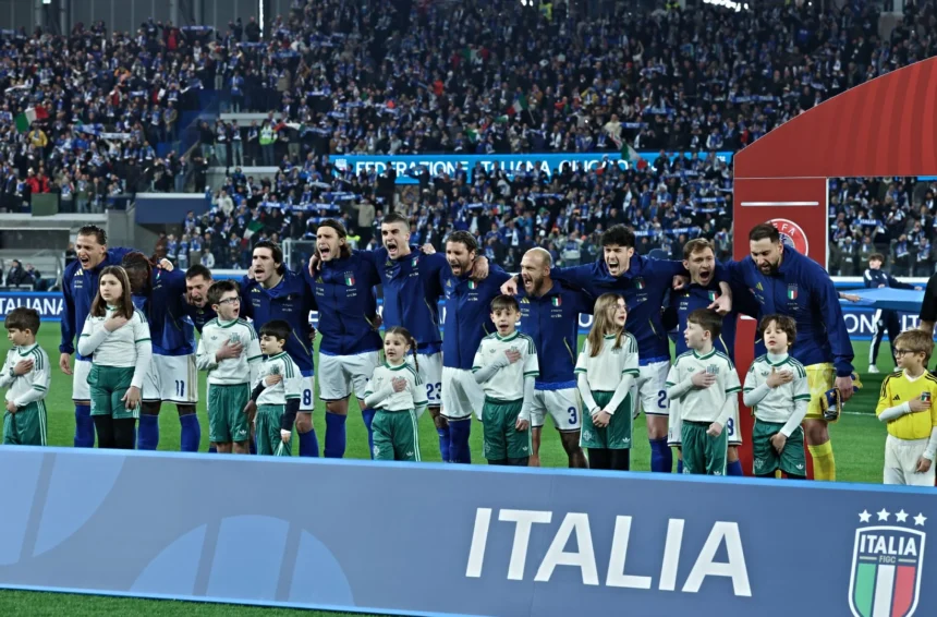 Timnas Italia saat bermain di babak Play off Piala Dunia 2026