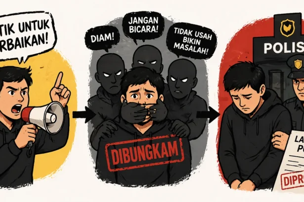 Gambar ilustrasi pembungkaman kritik