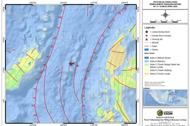 Gempa Magnitudo 7,3 Guncang Sulut.