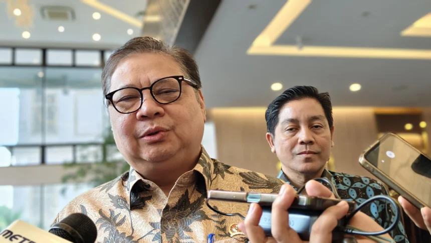 Menteri Koordinator Bidang Perekonomian Airlangga Hartarto (Owrite/Anisa Aulia)