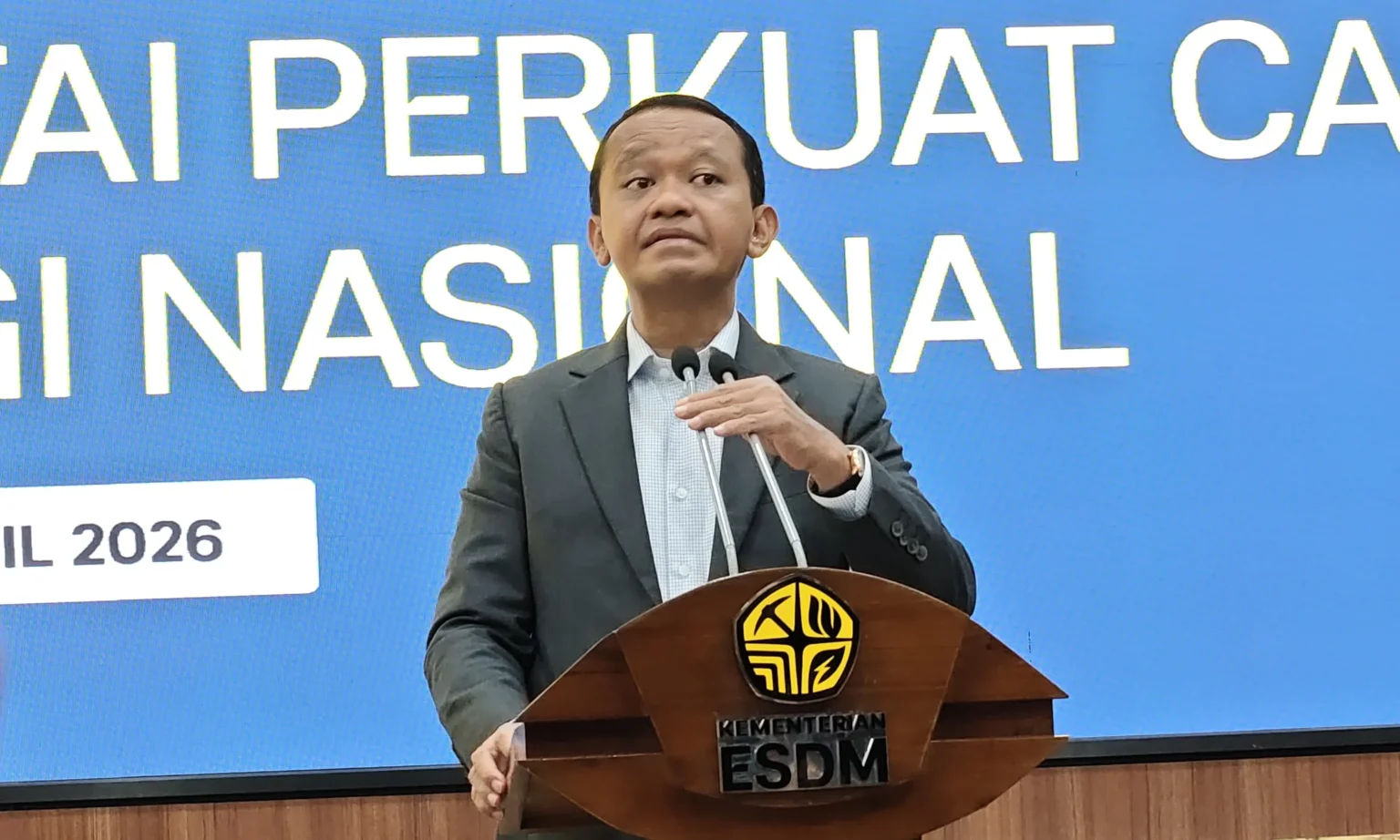 Menteri ESDM, Bahlil Lahadalia mengungkapkan temuan Gas di Kaltim. (Sumber: Owrite/Iren Natania)