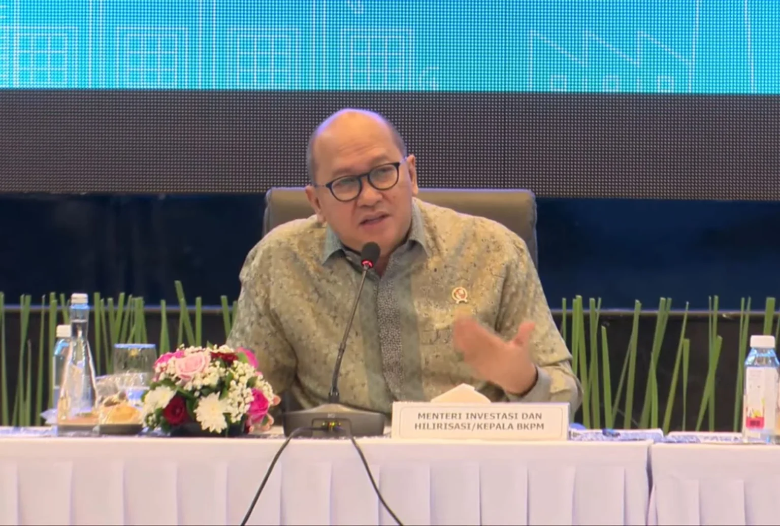 Menteri Investasi dan Hilirisasi/Kepala BKPM, Rosan Perkasa Roeslani. (sumber: Youtube/BKPM)