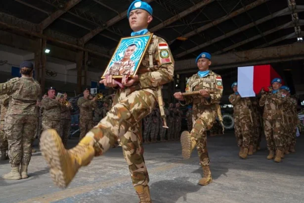 Upacara Kehormatan UNIFIL untuk Kopral Rico yang Gugur di Lebanon