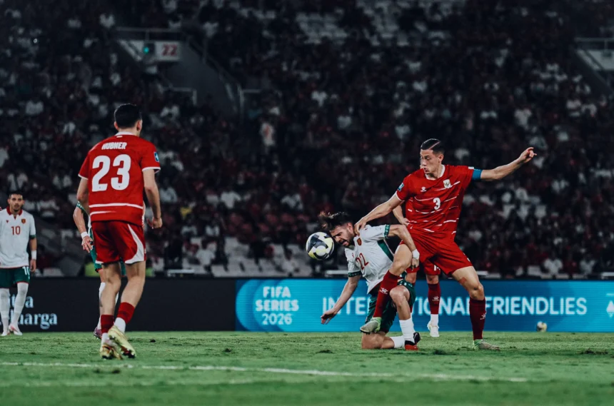 Timnas Indonesia saat menjalani pertandingan di FIFA Series 2026