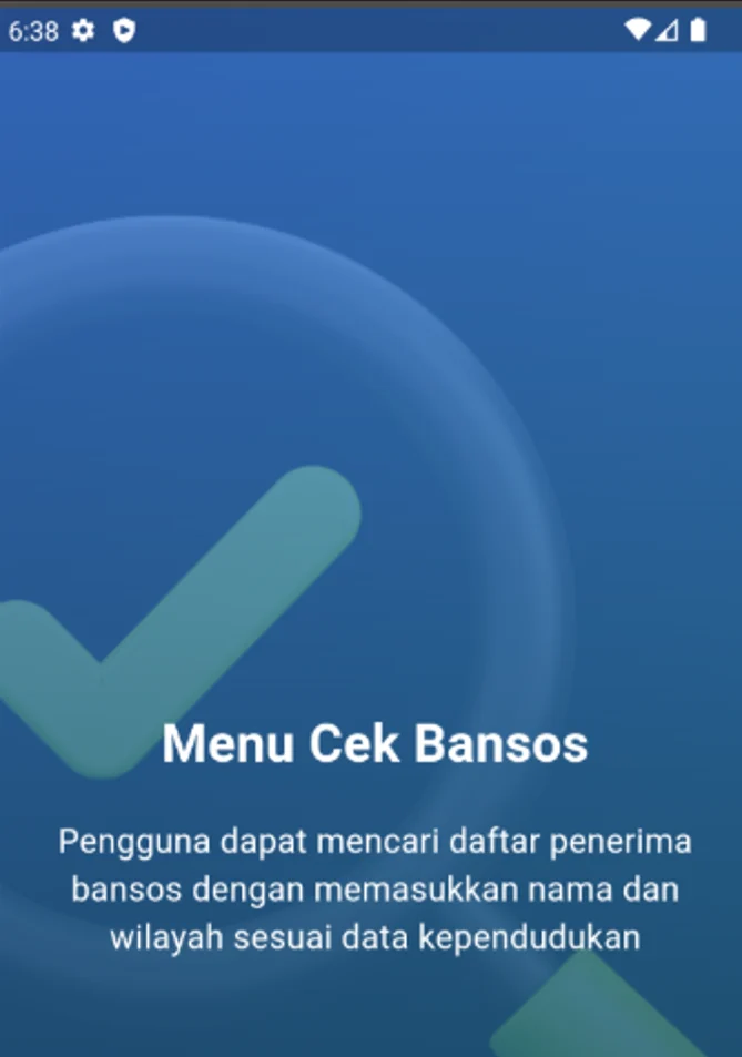 Ilustrasi Menu Cek Bansos