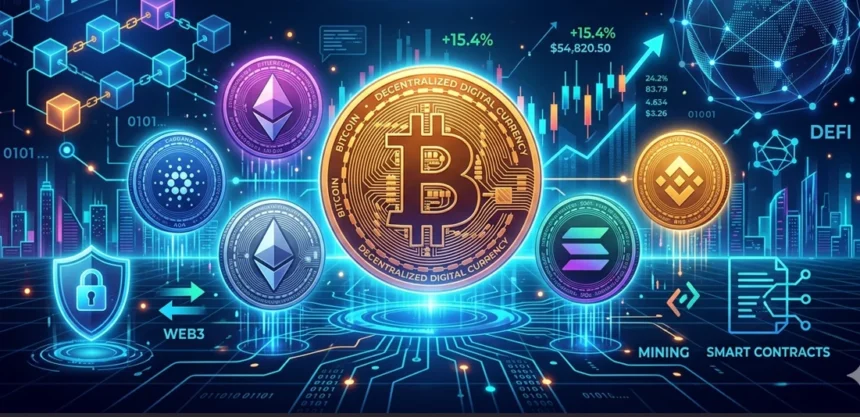 Gambar ilustrasi aset mata uang kripto