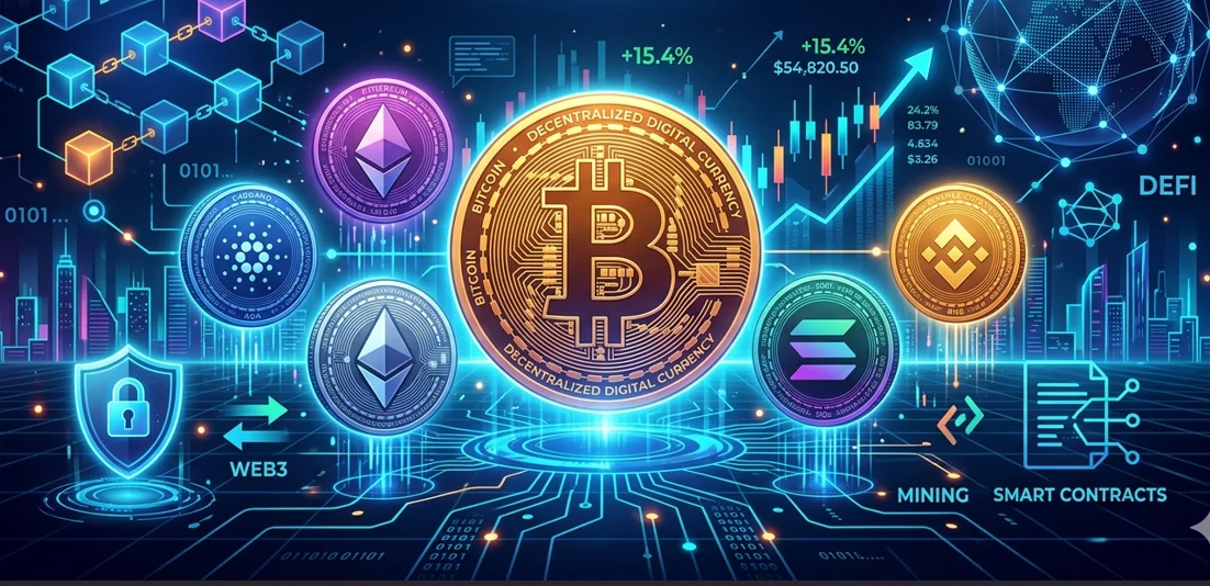 Gambar ilustrasi aset mata uang kripto