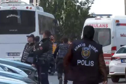 Suasana dilokasi aksi penembakan