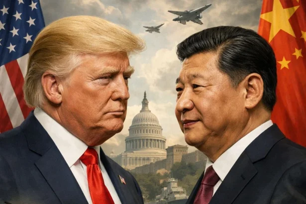 Ilustrasi Presiden Donald Trump dan Presiden Xi Jinping. (Sumber: Dibuat oleh AI)