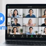 Ilustrasi zoom meeting