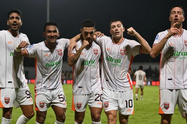 Selebrasi kemenangan Borneo FC