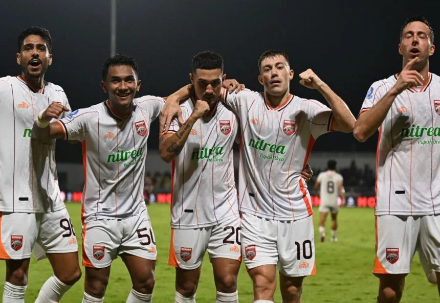 Selebrasi kemenangan Borneo FC
