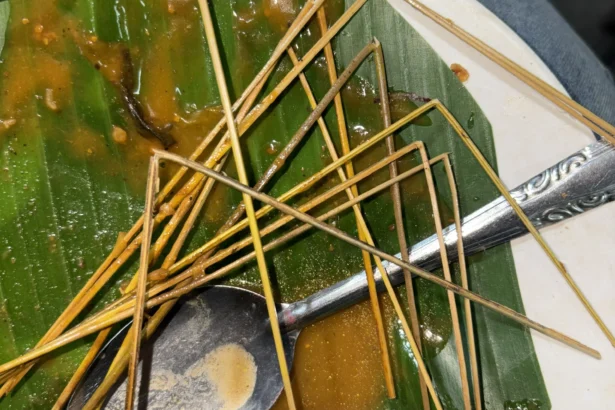 Viral sate padang pake tusukan bekas