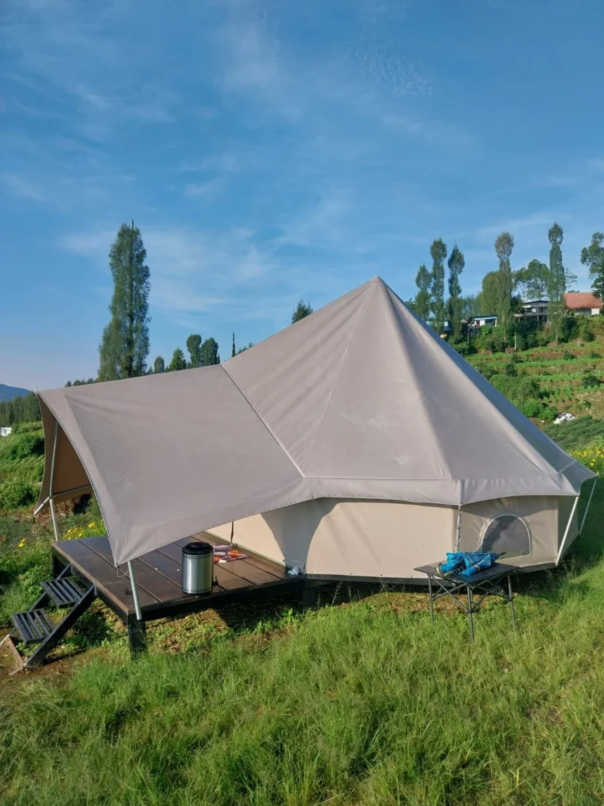 Tenda TKP ditemukan jenazah satu keluarga.