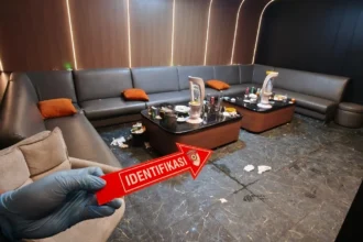 Salah ruangan yang digerebek di tempat hiburan malam, yang diduga jadi sarang peredaran narkoba. (Dokumen Istimewa)