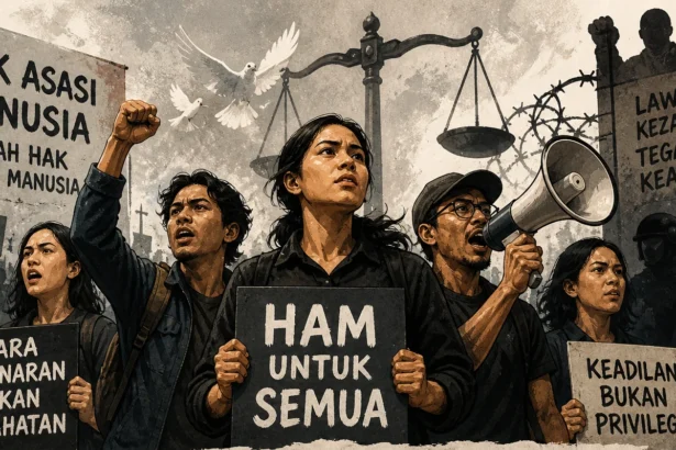 Gambar ilustrasi aktivis HAM