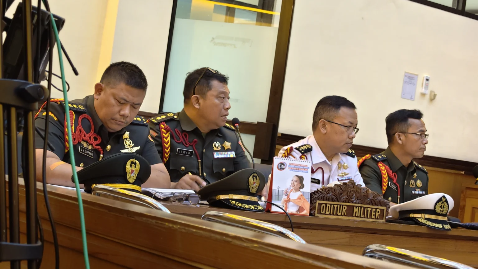 Oditur militer mengabarkan Andrie Yunus sedang menjalani operasi di RSCM sehingga tidak bisa hadir dalam sidang lanjutan