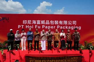 Groundbreaking pembangunan pabrik PT Hoi Fu Paper Packaging di Kawasan Ekonomi Khusus (KEK) Kendal, Sabtu, 2 Mei 2026.