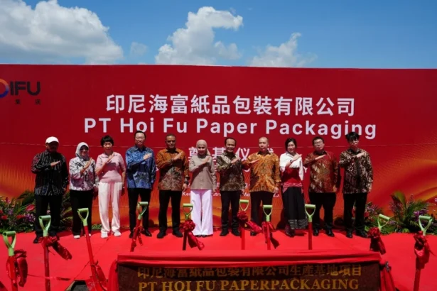 Groundbreaking pembangunan pabrik PT Hoi Fu Paper Packaging di Kawasan Ekonomi Khusus (KEK) Kendal, Sabtu, 2 Mei 2026.