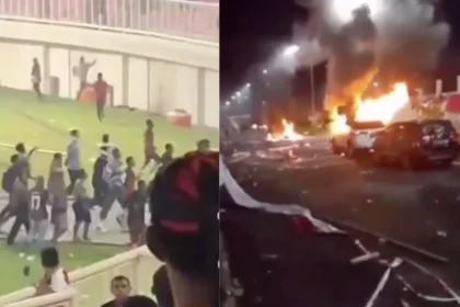 Rusuh di Stadion Lukas Enembe Papua. (Sumber: Istimewa)