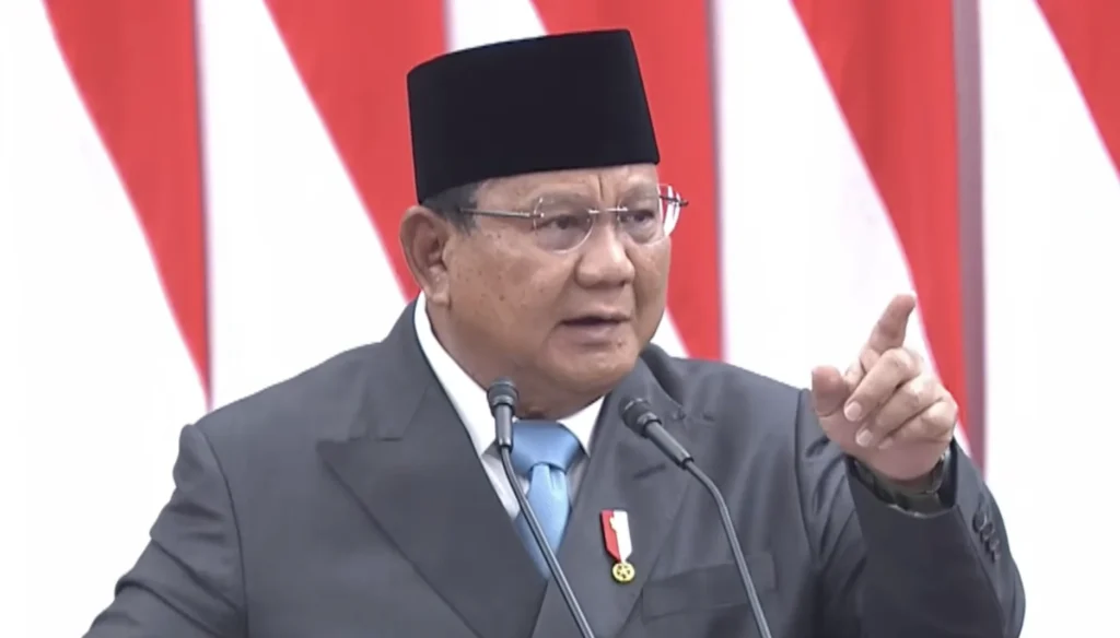 Presiden Prabowo Subianto di Sidang Paripurna DPR, Rabu 20 Mei 2026. (Sumber: YT BPMI)