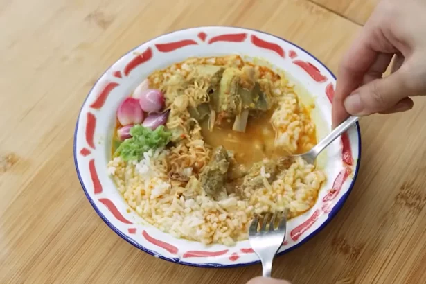 Seporsi gulai kambing ala Chef Devina.