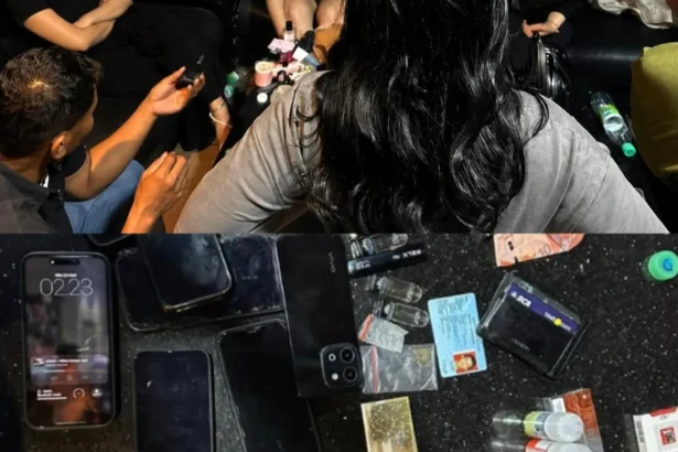 Anak Bupati di Riau, AF (21) bersama teman-temannya saat di tahan usai positif narkoba. doc: IG Fakra.indo