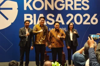 Kongres FFI yang dihadiri oleh Ketua Umum PSSI, Erick Thohir di Hotel Aryaduta, Menteng, Selasa 12 Mei 2026