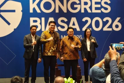 Kongres FFI yang dihadiri oleh Ketua Umum PSSI, Erick Thohir di Hotel Aryaduta, Menteng, Selasa 12 Mei 2026