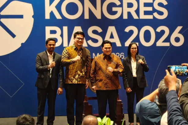 Kongres FFI yang dihadiri oleh Ketua Umum PSSI, Erick Thohir di Hotel Aryaduta, Menteng, Selasa 12 Mei 2026