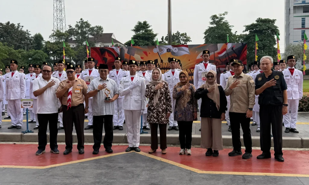 Wakil Ketua Komisi X DPR RI, Himmatul Aliyah saat menghadiri lomba LKBB dan Pengibaran Bendera MPR RI. (Sumber: Dok. PPI DKI Jakarta)