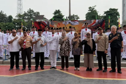 Wakil Ketua Komisi X DPR RI, Himmatul Aliyah saat menghadiri lomba LKBB dan Pengibaran Bendera MPR RI. (Sumber: Dok. PPI DKI Jakarta)