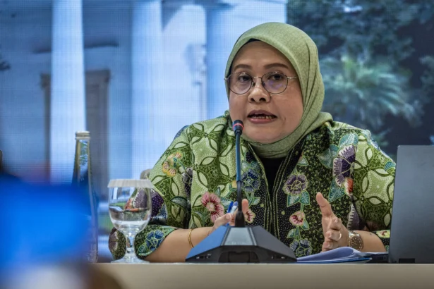 Plt Direktur Perlindungan Warga Negara Indonesia (PWNI) Kementerian Luar Negeri Heni Hamidah menyampaikan keterangan saat Press Briefing di Kementerian Luar Negeri, Jakarta, Kamis (21/5/2026). (Sumber: Antara Foto/Bayu Pratama S./wsj)