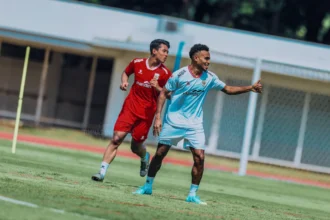Timnas Indonesia saat menjalani latihan di Stadion Madya
