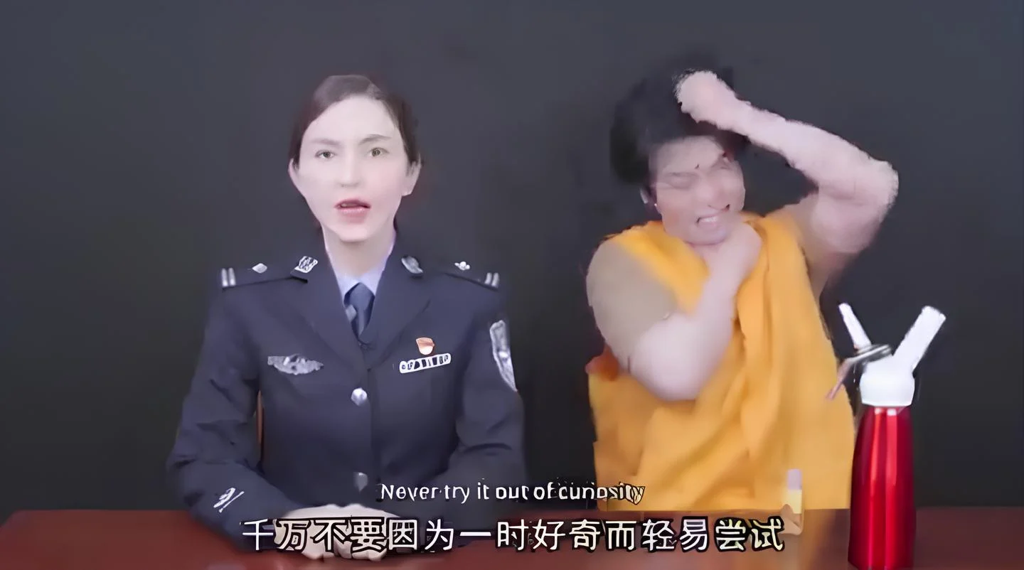 Video kampanye anti narkoba milik Kepolisian Guangzhou, China.