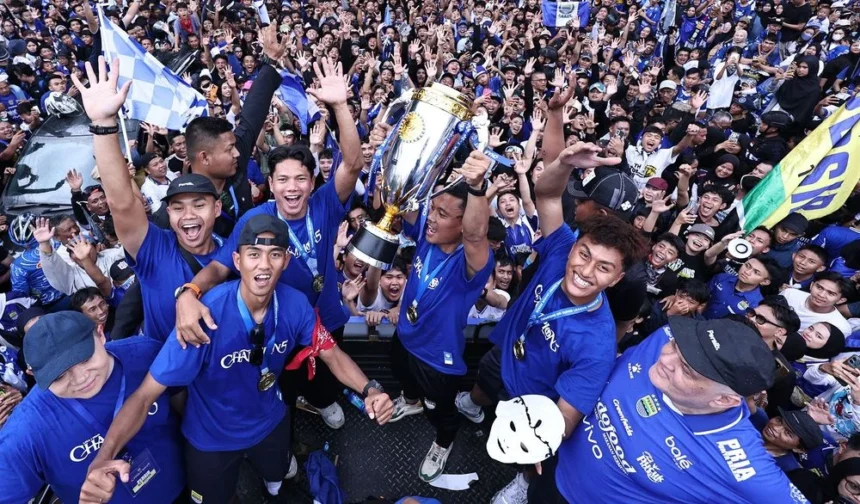 Persib Bandung saat konvoi juara Liga 1 2025/2026