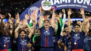 Paris Saint-Germain sukses mempertahankan gelar Liga Champions Eropa 2025/2026 setelah mengalahkan Arsenal.