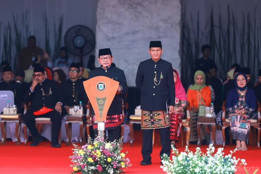 Gubernur DKI Jakarta, Pramono Anung memberikan sambutan
