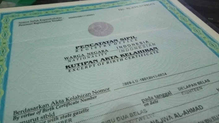 Jenis akta kelahiran