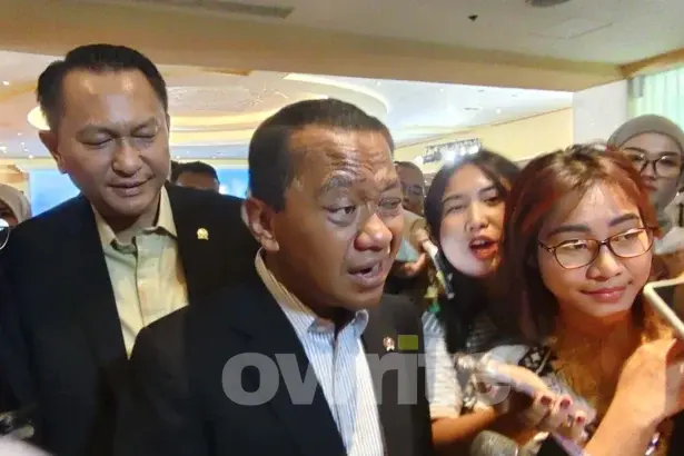 Menteri Energi dan Sumber Daya Mineral (ESDM) Bahlil Lahadalia di Energy Forum di Hotel Borobudur, Jakarta. (Sumber: Owrite/Natania Longdong)